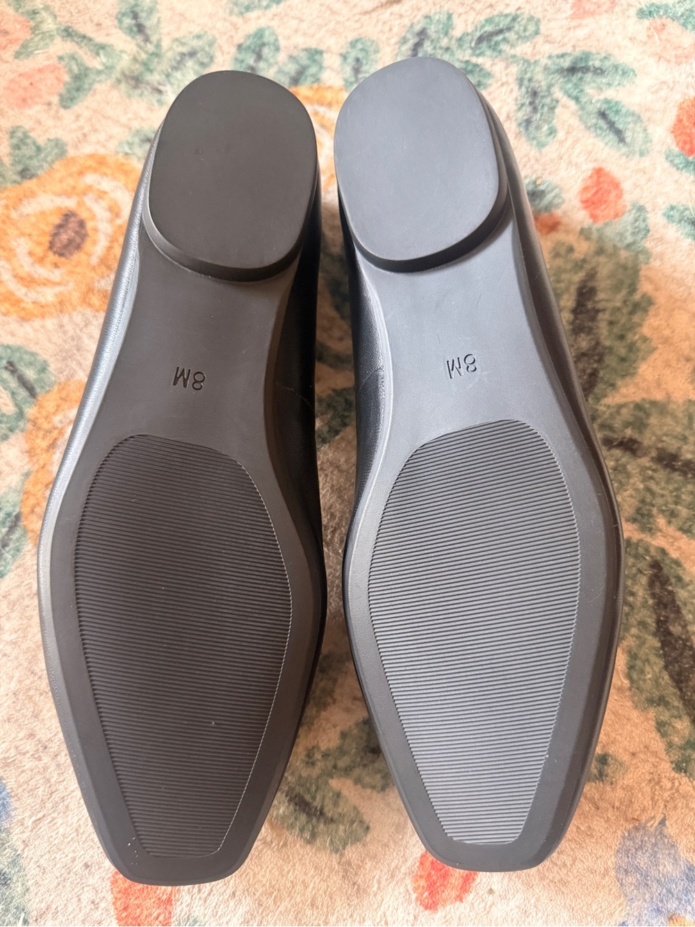 Steve Madden Black Square-Toe Ballet Flats - Women's Size 8 - Picture 3 of 4